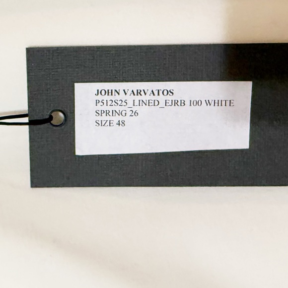 NWT John Varvatos Mercer Tailored Slim Pants in White Size 48 $498 MSRP Men’s - Picture 11 of 15